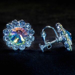 Crystal/AB Mixed Flower - Clip