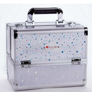 White/Silver Stars Makeup Case - Tackle/Mirror
