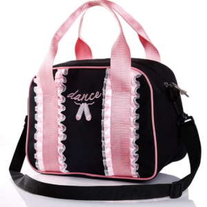 Dance Bag with ruffles – Polyester – Black/Pink