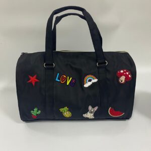 Dance Duffel Bag with Patches – Canvas – Black